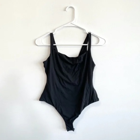 NEW LARGE SKIMS FITS EVERYBODY ONYX BLACK SQUARE NECK BODYSUIT - Picture 3 of 5